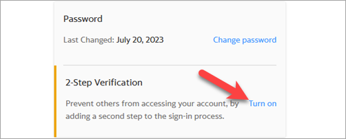 Under Two-Step Verification, click Turn on.png