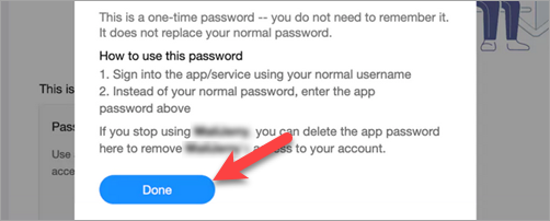 Click done, app password.png
