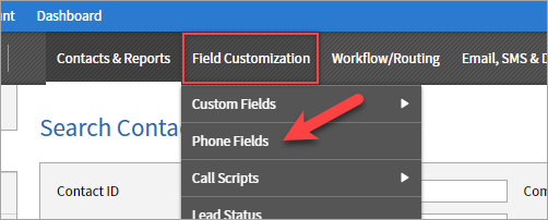 Open the Field Customization menu, and select the Phone Fields section.png